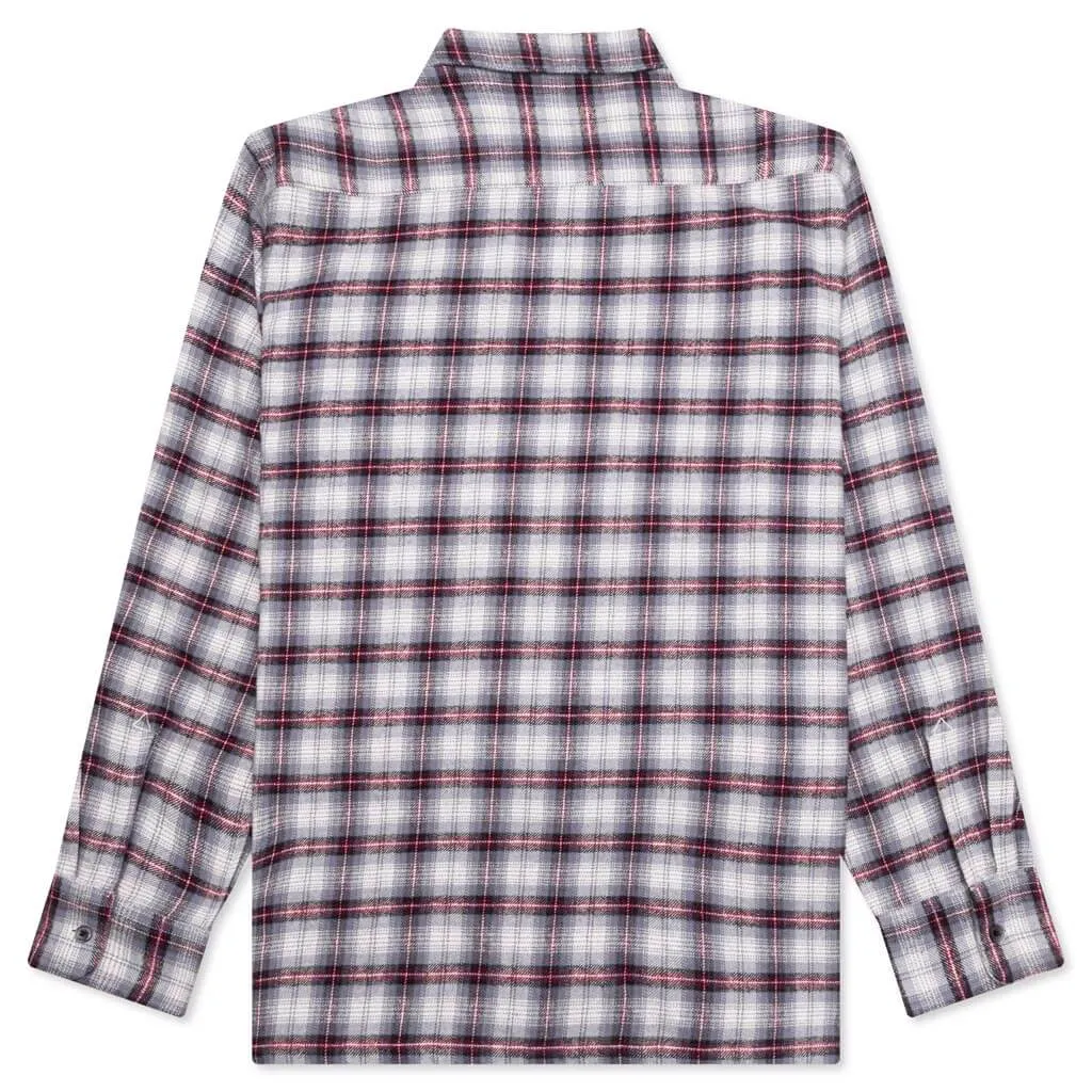 6 Pocket Flannel Shirt - Lavender/Bordeaux