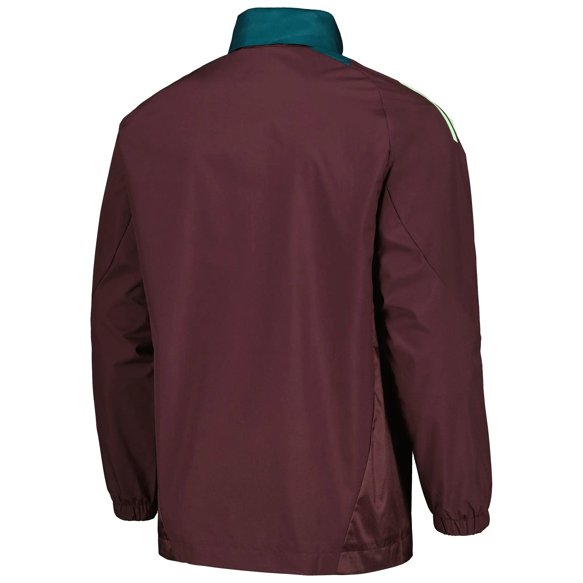 adidas Men's Mexico 2024 All Weather Raglan Hoodie Full-Zip Jacket Dark Burgundy