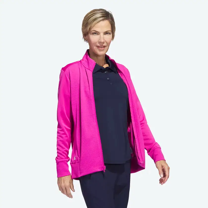 Adidas Textured Full Zip Jacket HS2470 Lucid Fuchsia