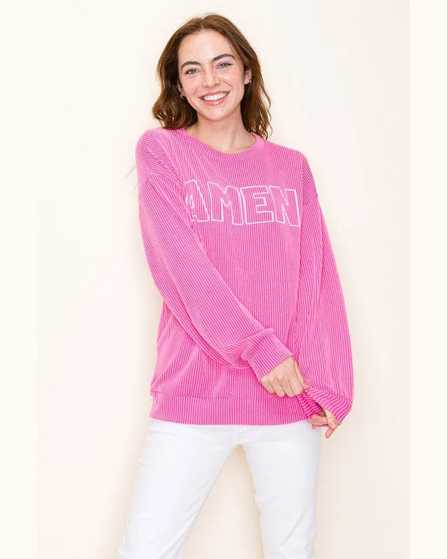 “Amen” Ribbed Sweatshirt