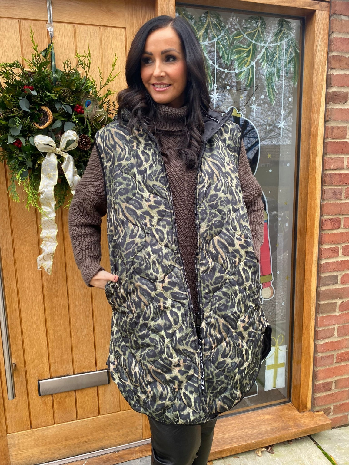 Animal Print Quilted Gilet Pam