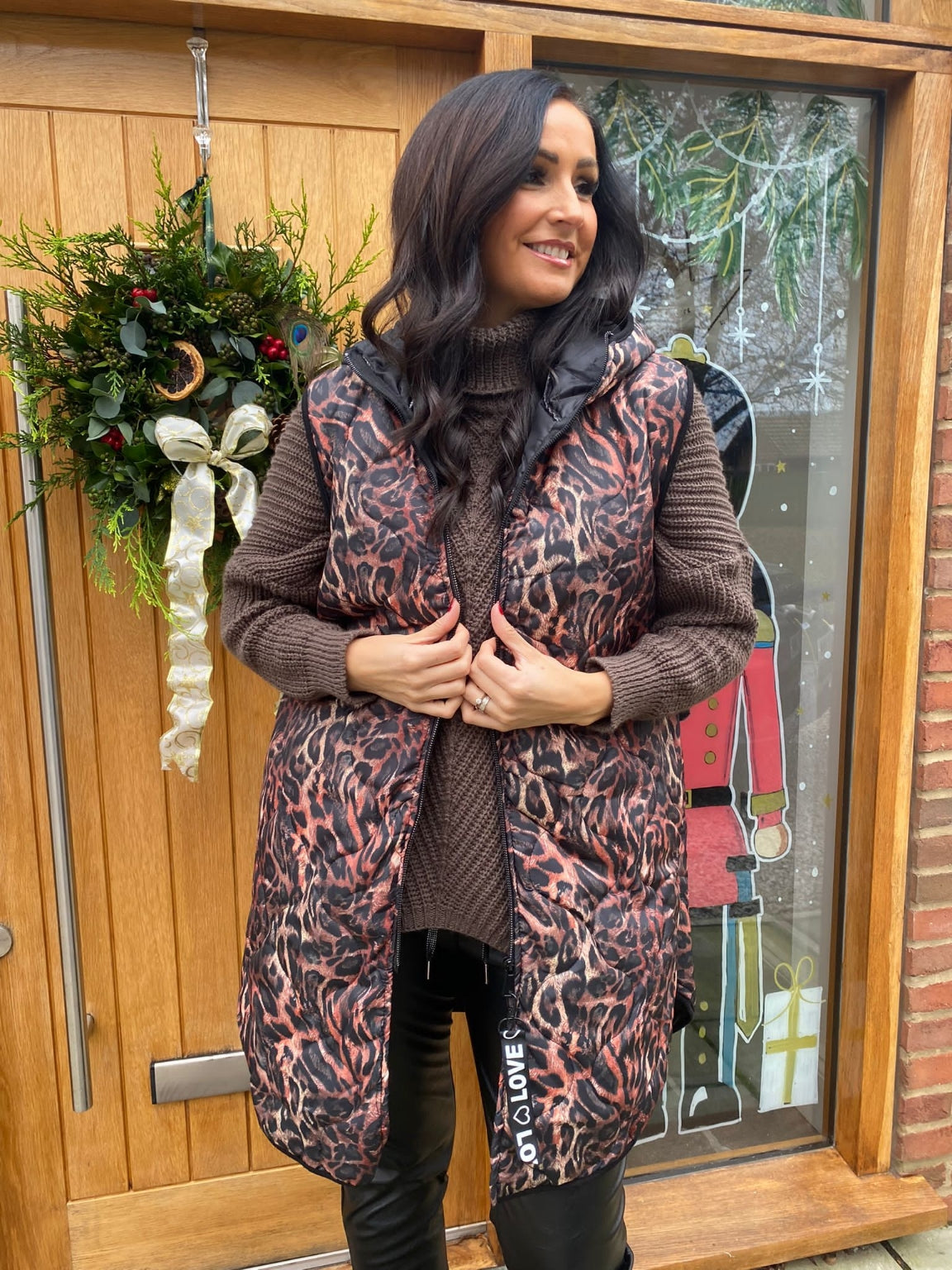 Animal Print Quilted Gilet Pam