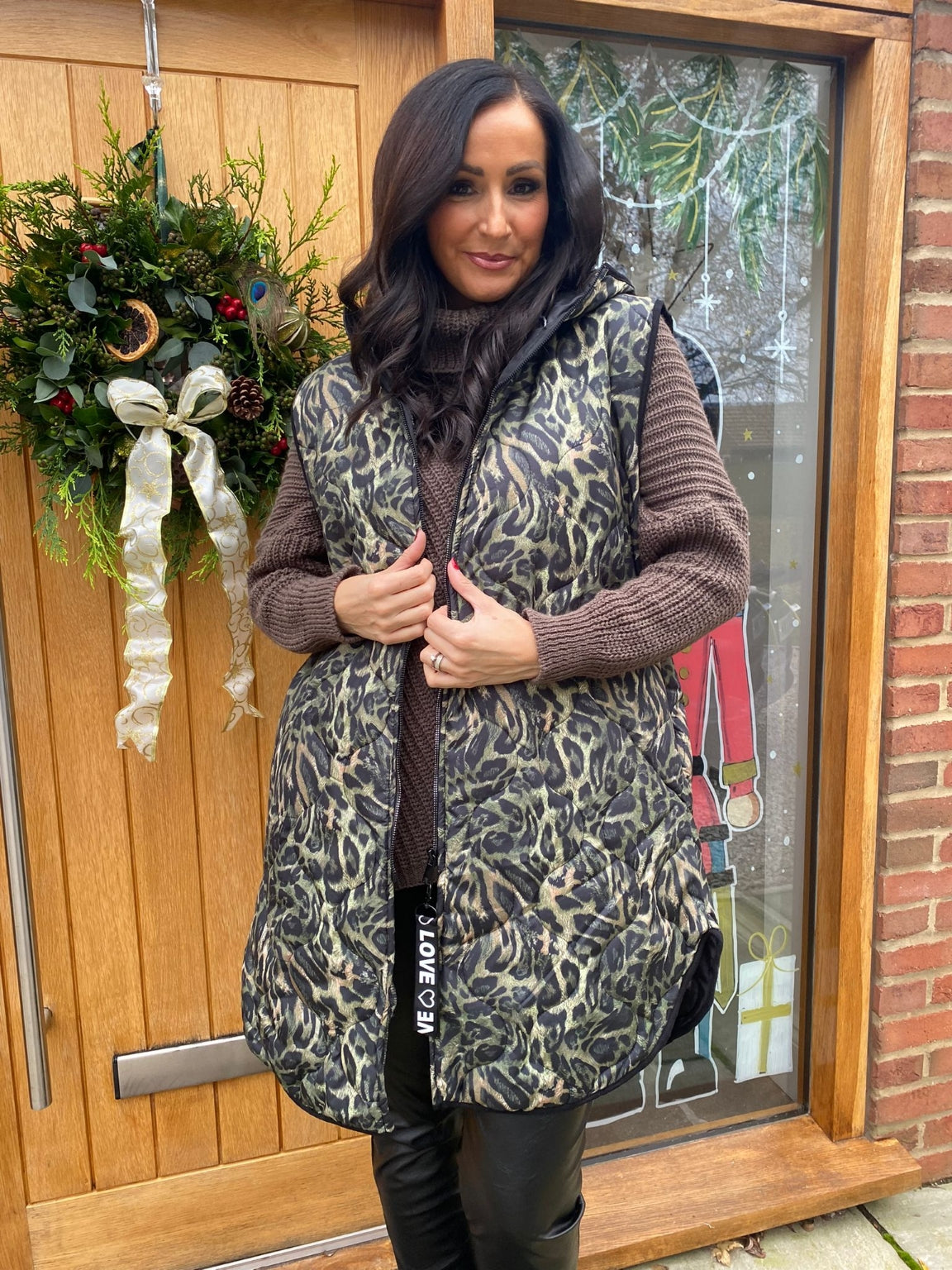 Animal Print Quilted Gilet Pam