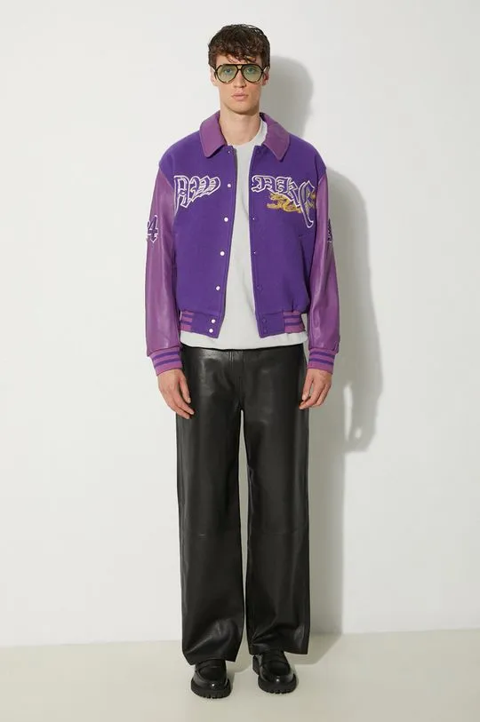 Awake NY wool jacket Varsity Jacket violet color SP24-OT001