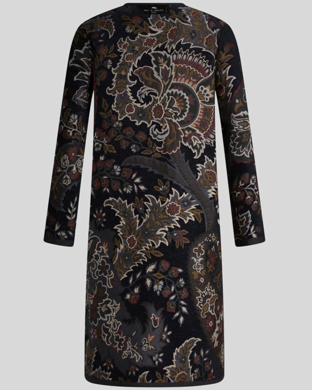 Black Palm Print Reversible Coat