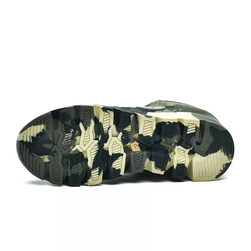 Blend in Style: Camouflage Sports Shoes for Ladies' Breathable and Casual Army Green Work Shoes