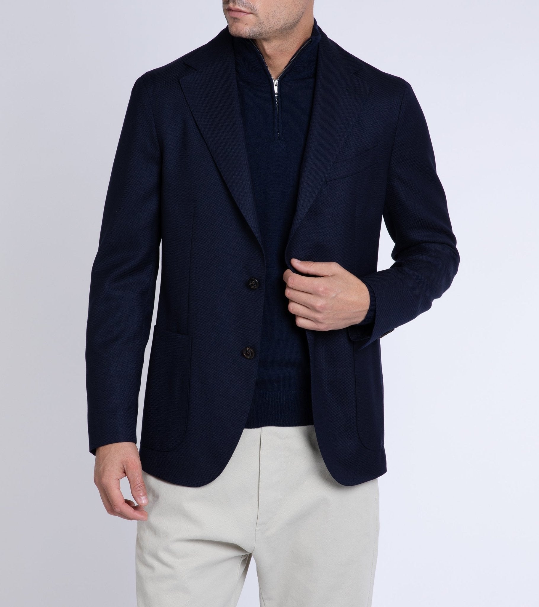 Boglioli for Trunk Wool Hopsack K Jacket: Navy