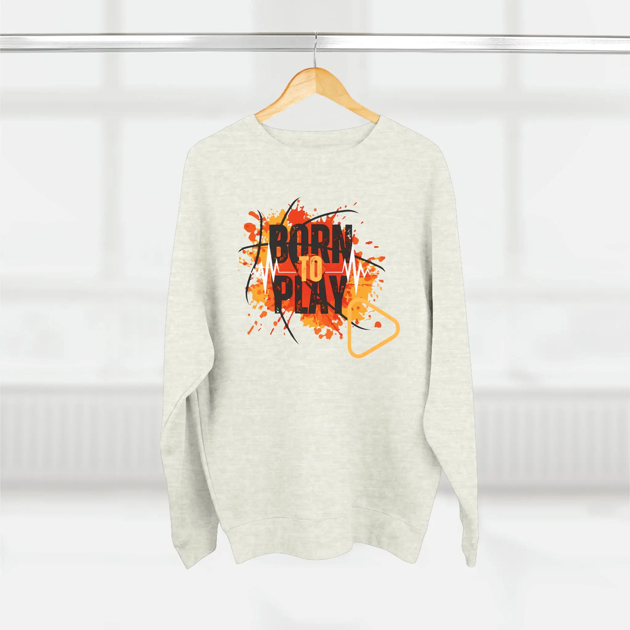 Born to play - Unisex Premium Crewneck Sweatshirt