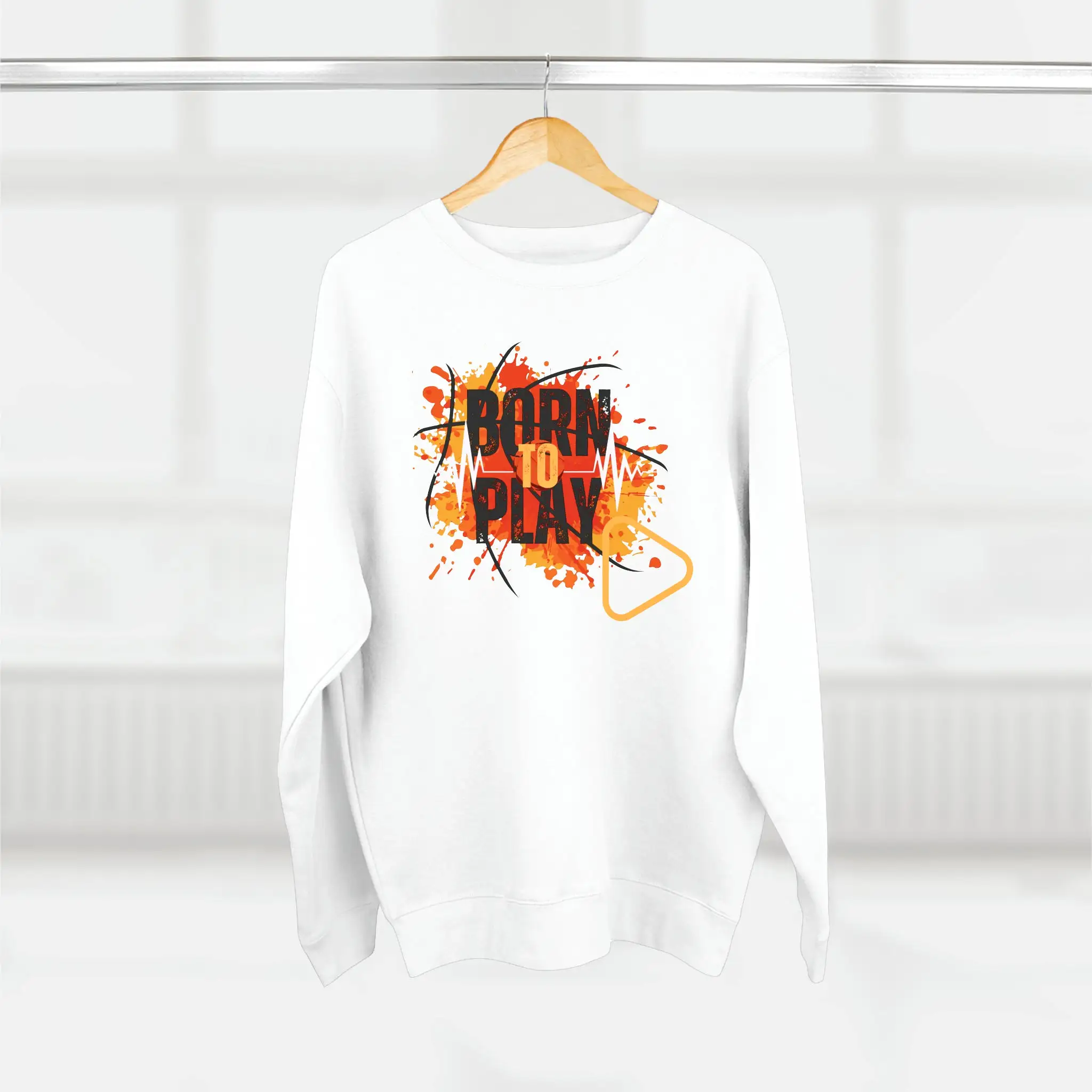 Born to play - Unisex Premium Crewneck Sweatshirt