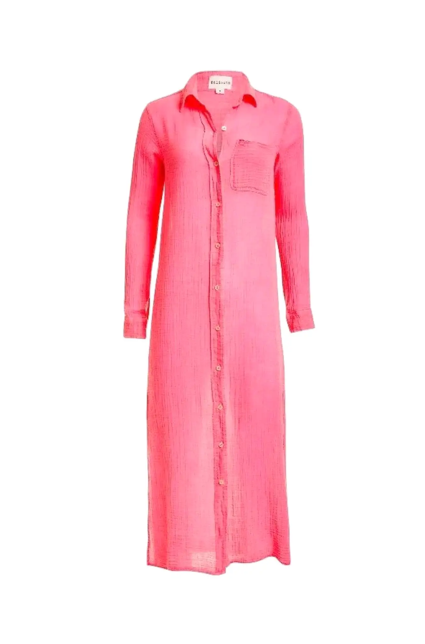 Boyfriend Maxi Dress in Hot Pink