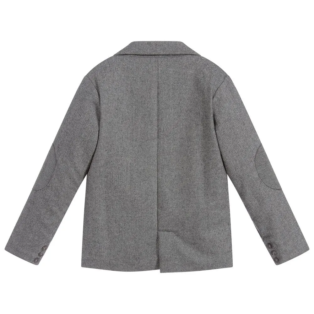 Boys Grey Wool Jacket