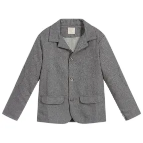 Boys Grey Wool Jacket