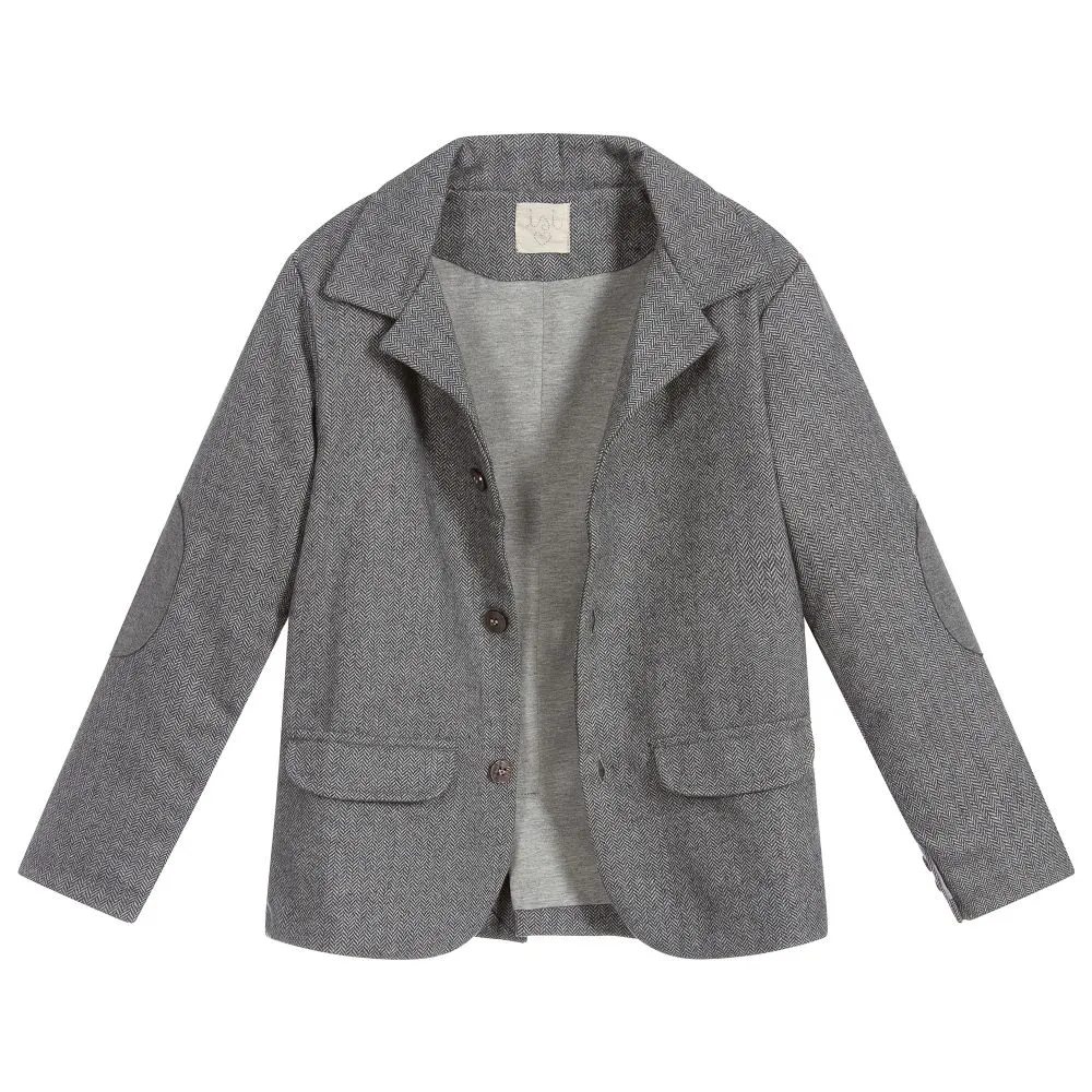 Boys Grey Wool Jacket