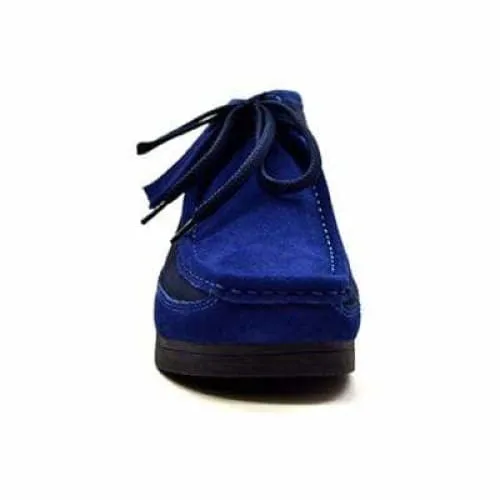 British Walkers New Castle Wallabee Boots Men's Navy Blue Suede Ankle Boots