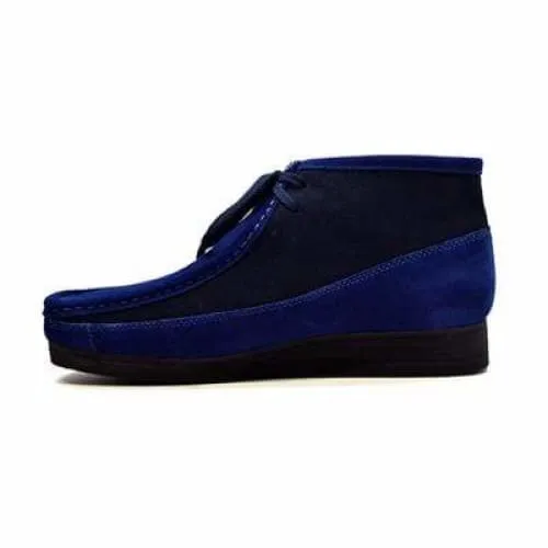 British Walkers New Castle Wallabee Boots Men's Navy Blue Suede Ankle Boots