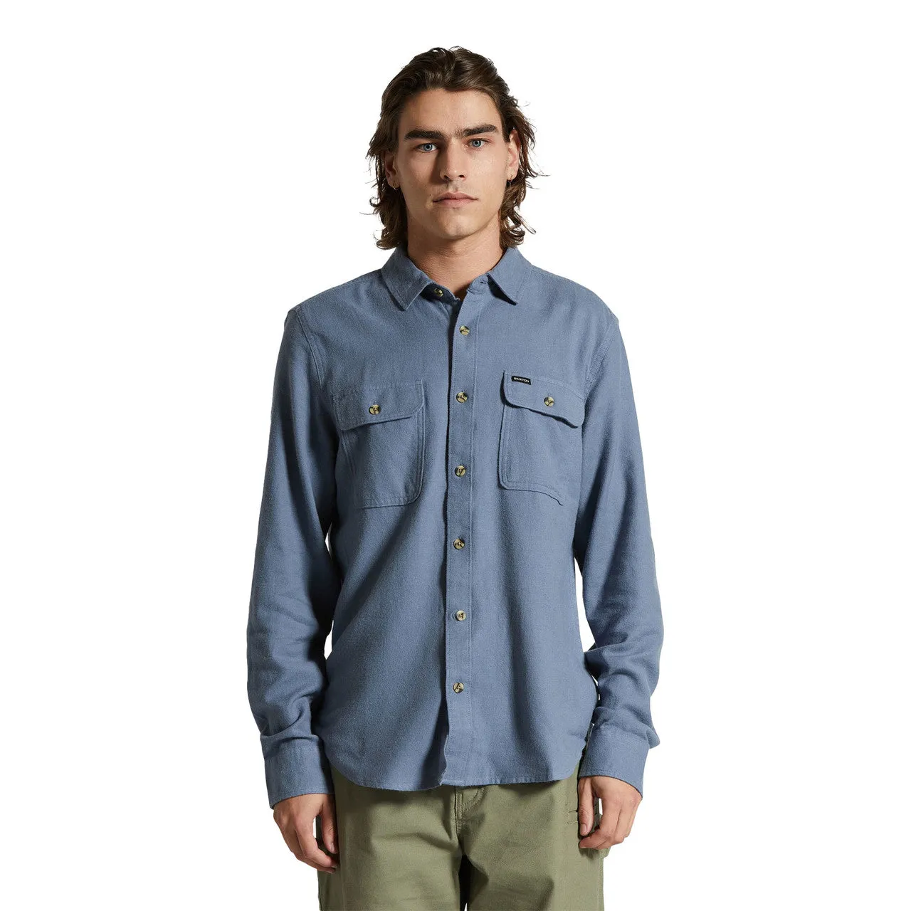 Brixton Bowery LW Ultra Flannel - Flint Stone Blue