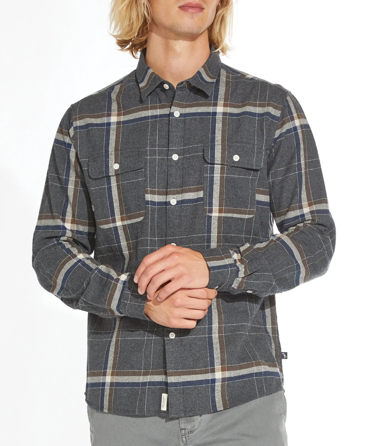 Burt Flannel Shirt (Heather Dark Charcoal)