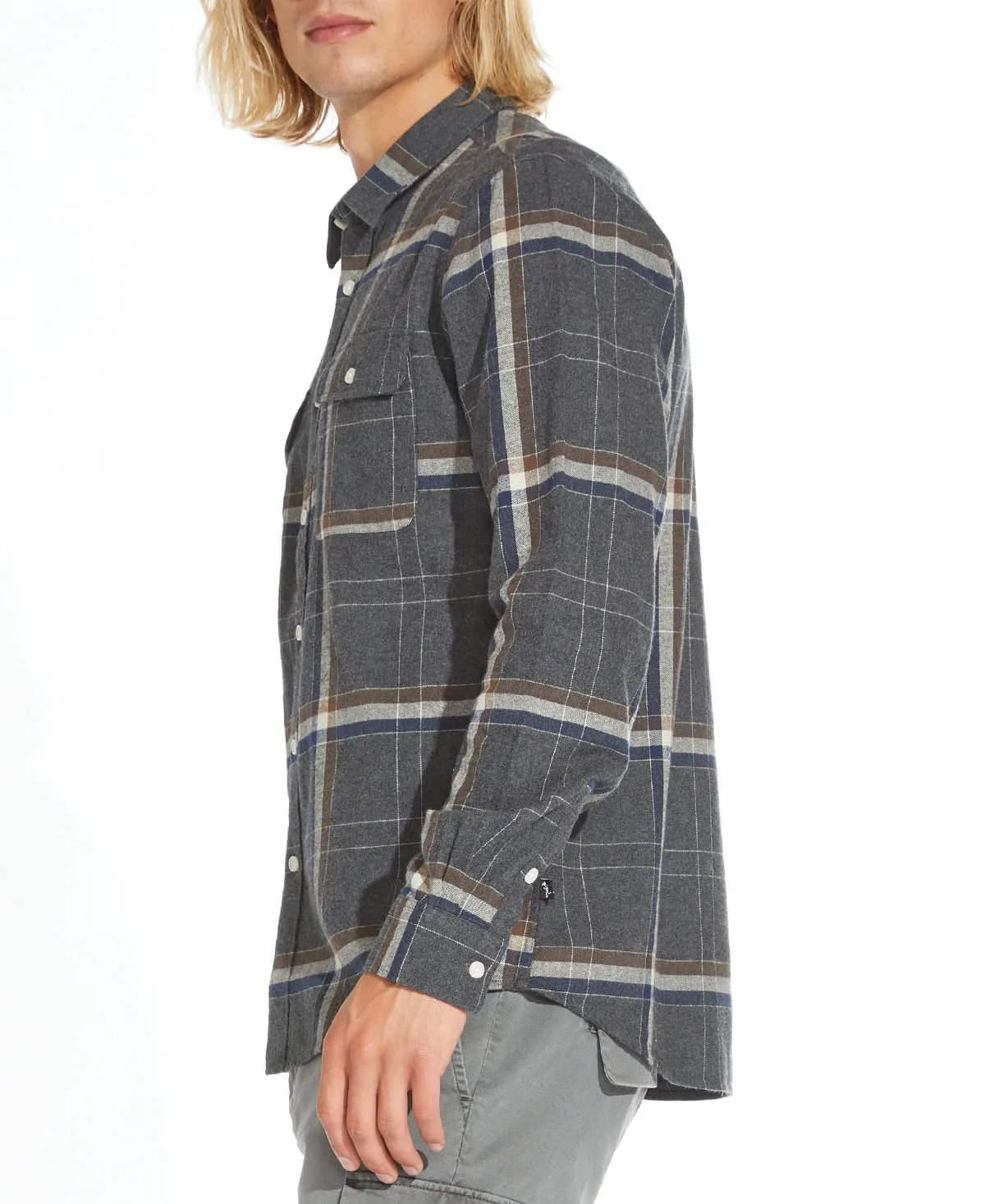 Burt Flannel Shirt (Heather Dark Charcoal)