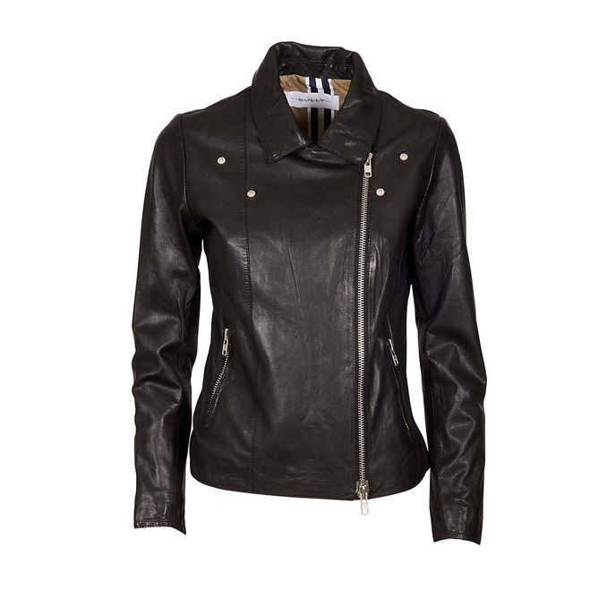 CLASSIC LEATHER JACKET Woman Black