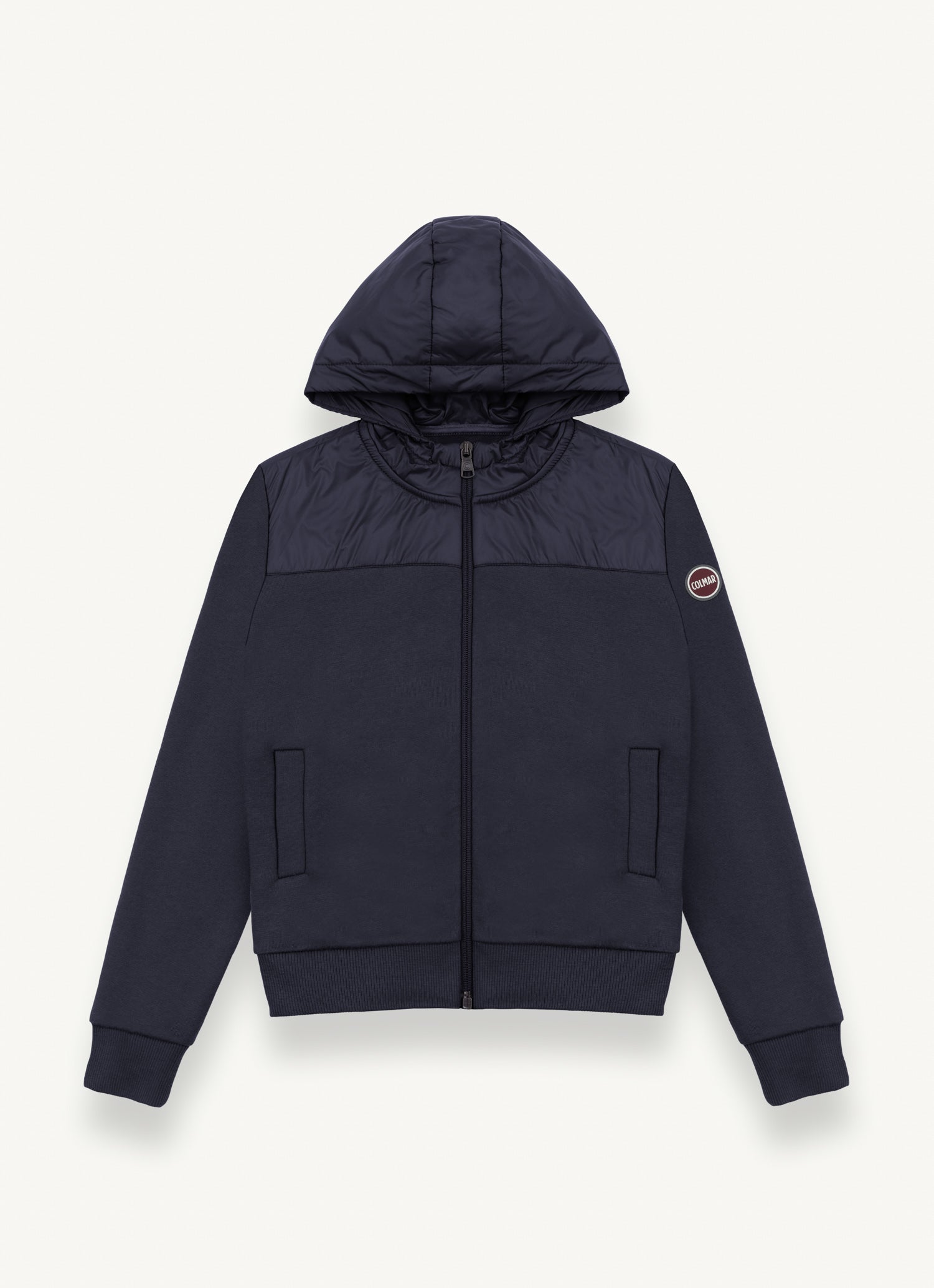 Colmar Solid Zip Up Hoodie w/ Nylon Hood