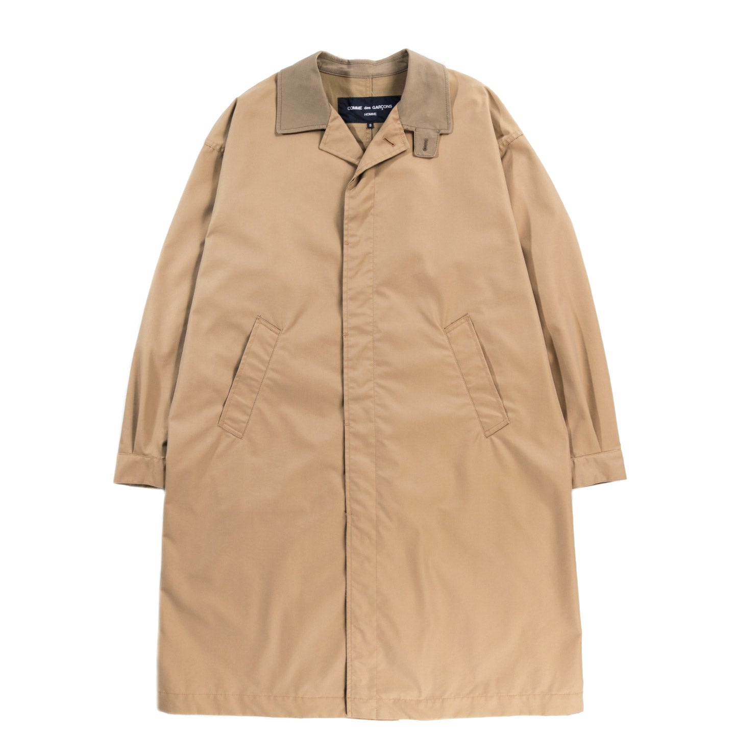 COMME DES GARCONS HOMME C002 LONG COAT BEIGE MIX