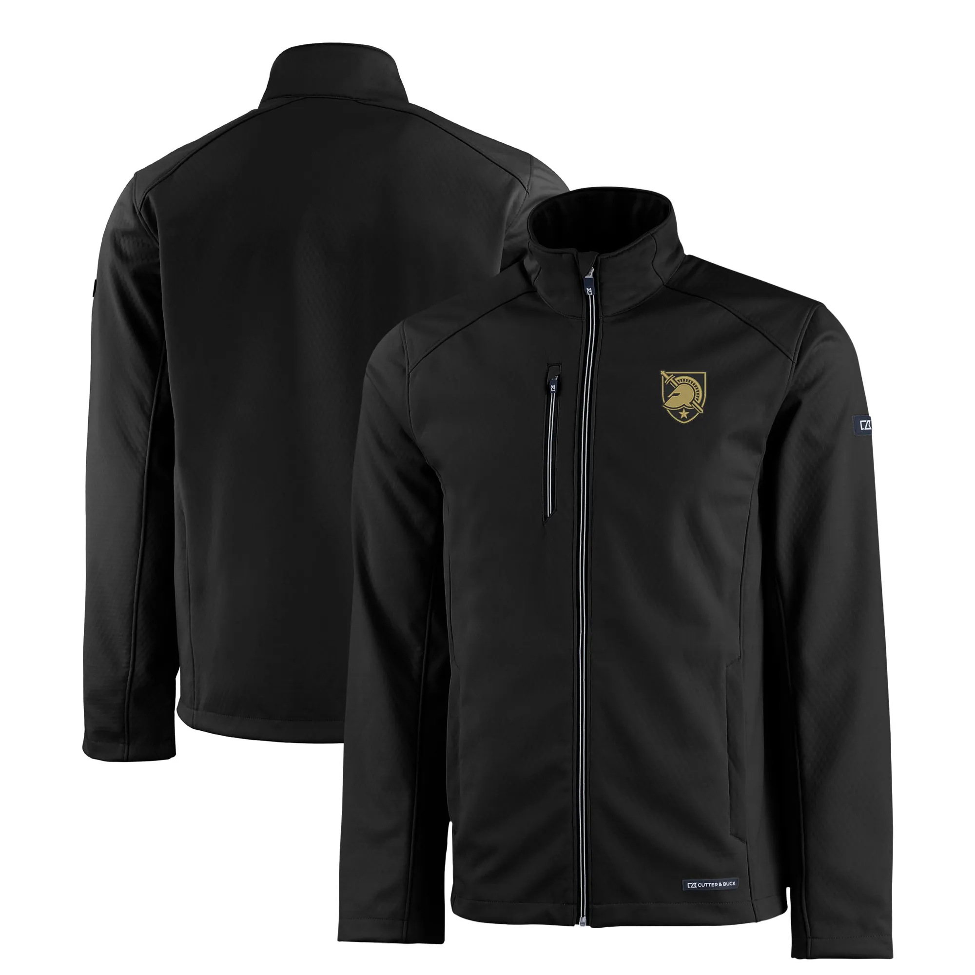 Cutter & Buck Army Black Knights Black Evoke Eco Softshell Recycled Full-Zip Jacket