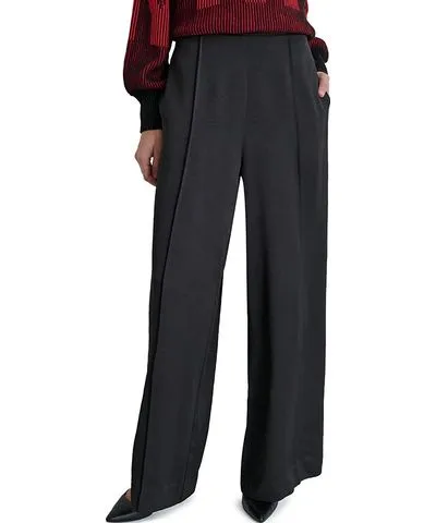 DKNY Wide Leg Pin Tuck Pants