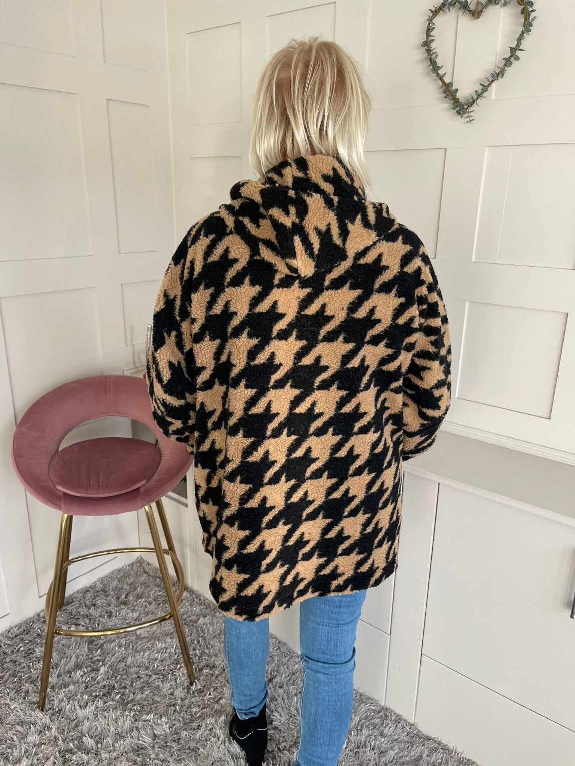 Dogtooth Zip Up Jacket Mika