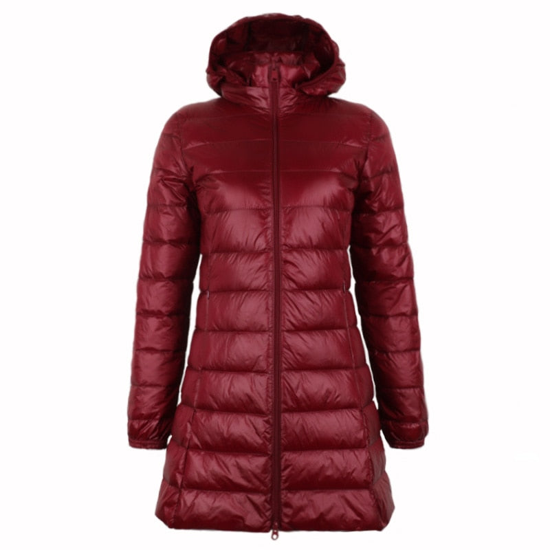 Down Jacket Women Hooded Female Warm Coat