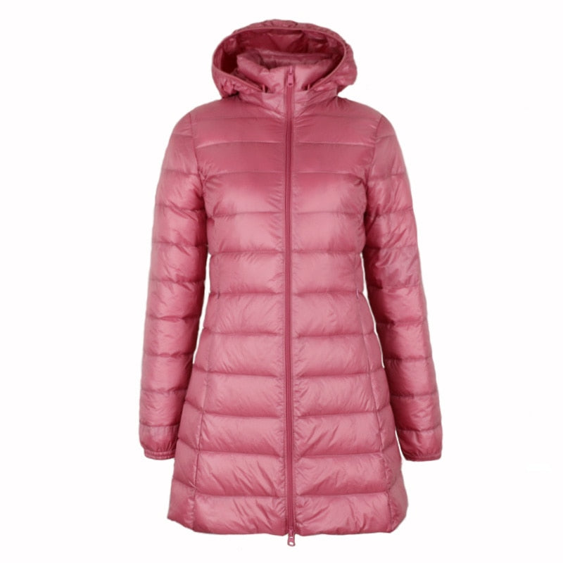 Down Jacket Women Hooded Female Warm Coat