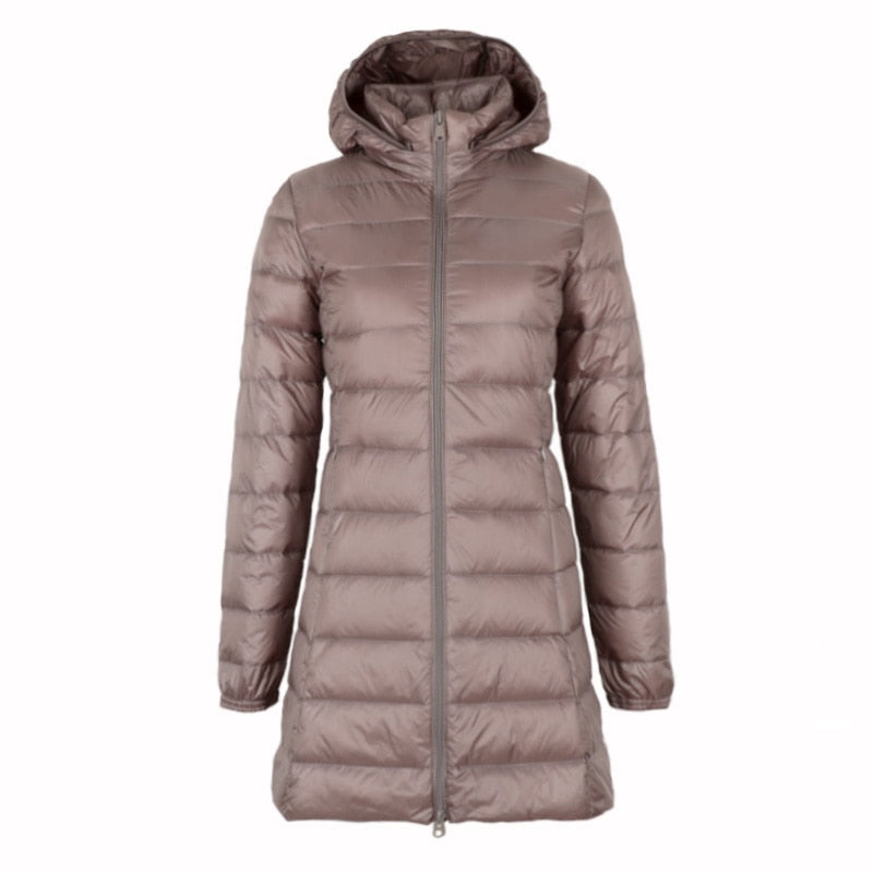 Down Jacket Women Hooded Female Warm Coat