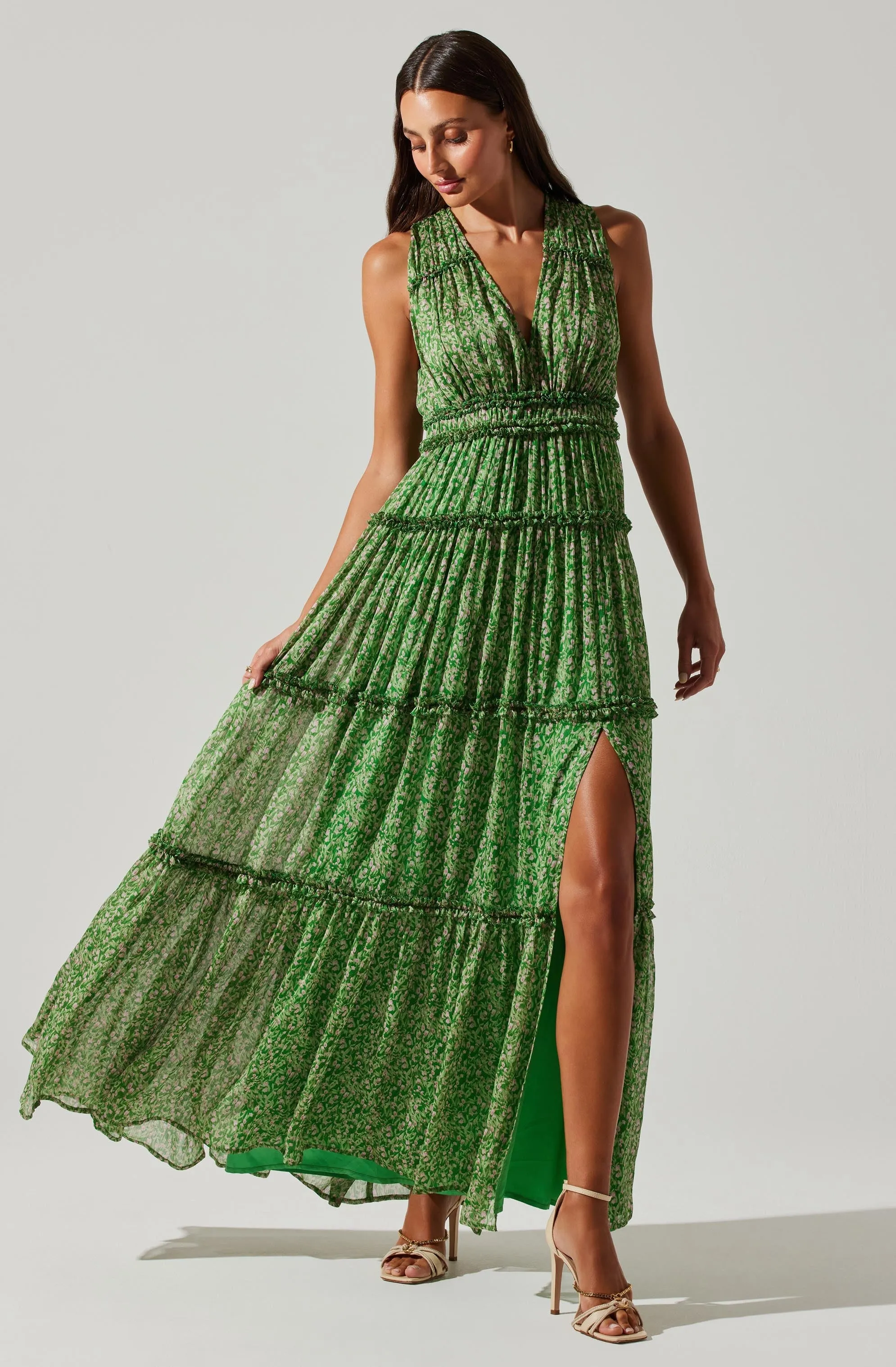 Edessa Tiered Ruffle Maxi Dress