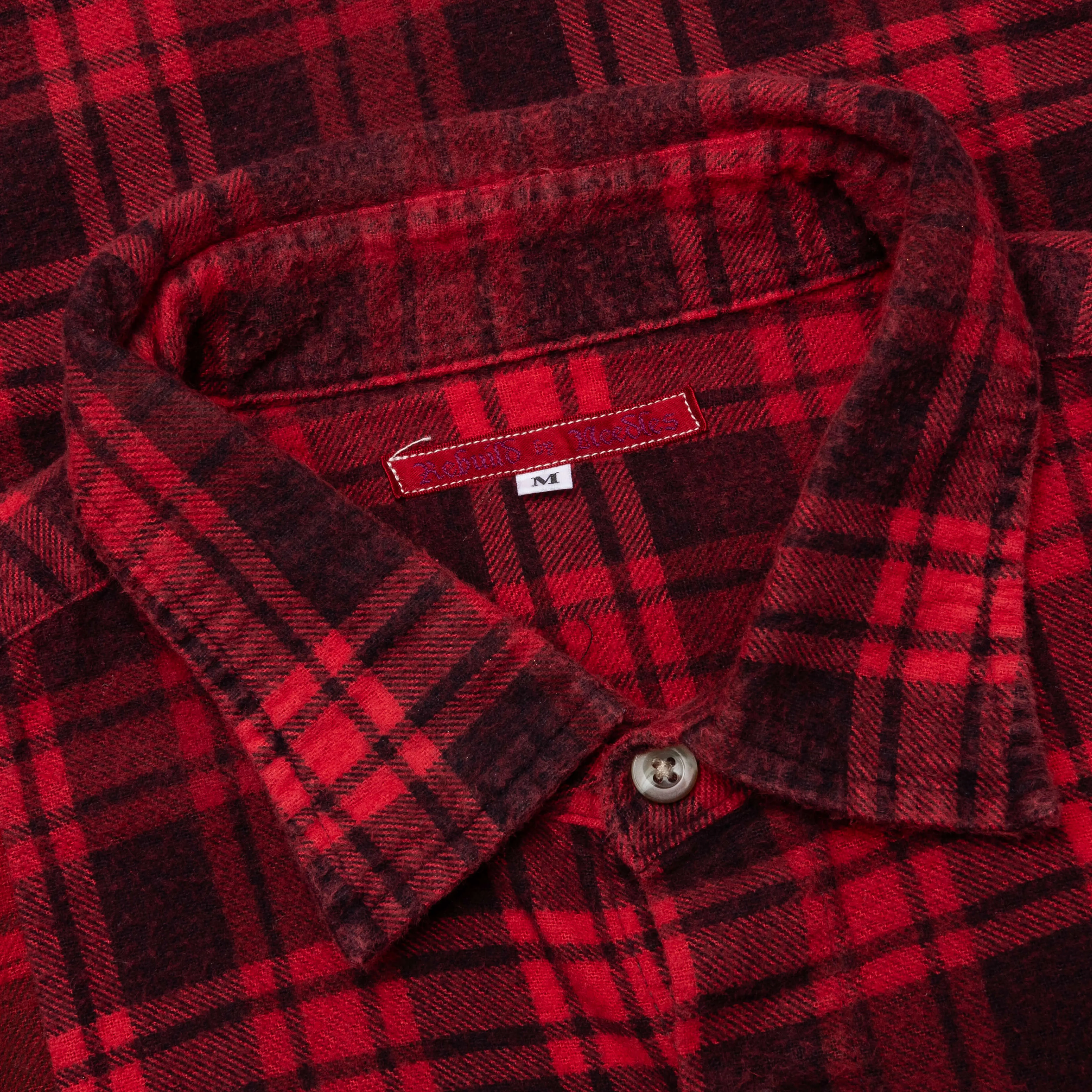 Flannel Shirt 7 Cuts Shirt Over Dye - Red