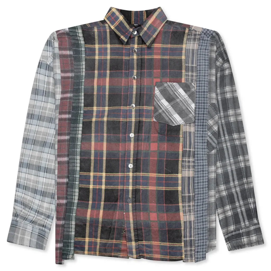 Flannel Shirt 7 Cuts Wide Reflection Shirt - Assorted