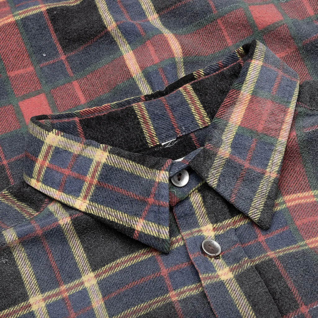 Flannel Shirt 7 Cuts Wide Reflection Shirt - Assorted