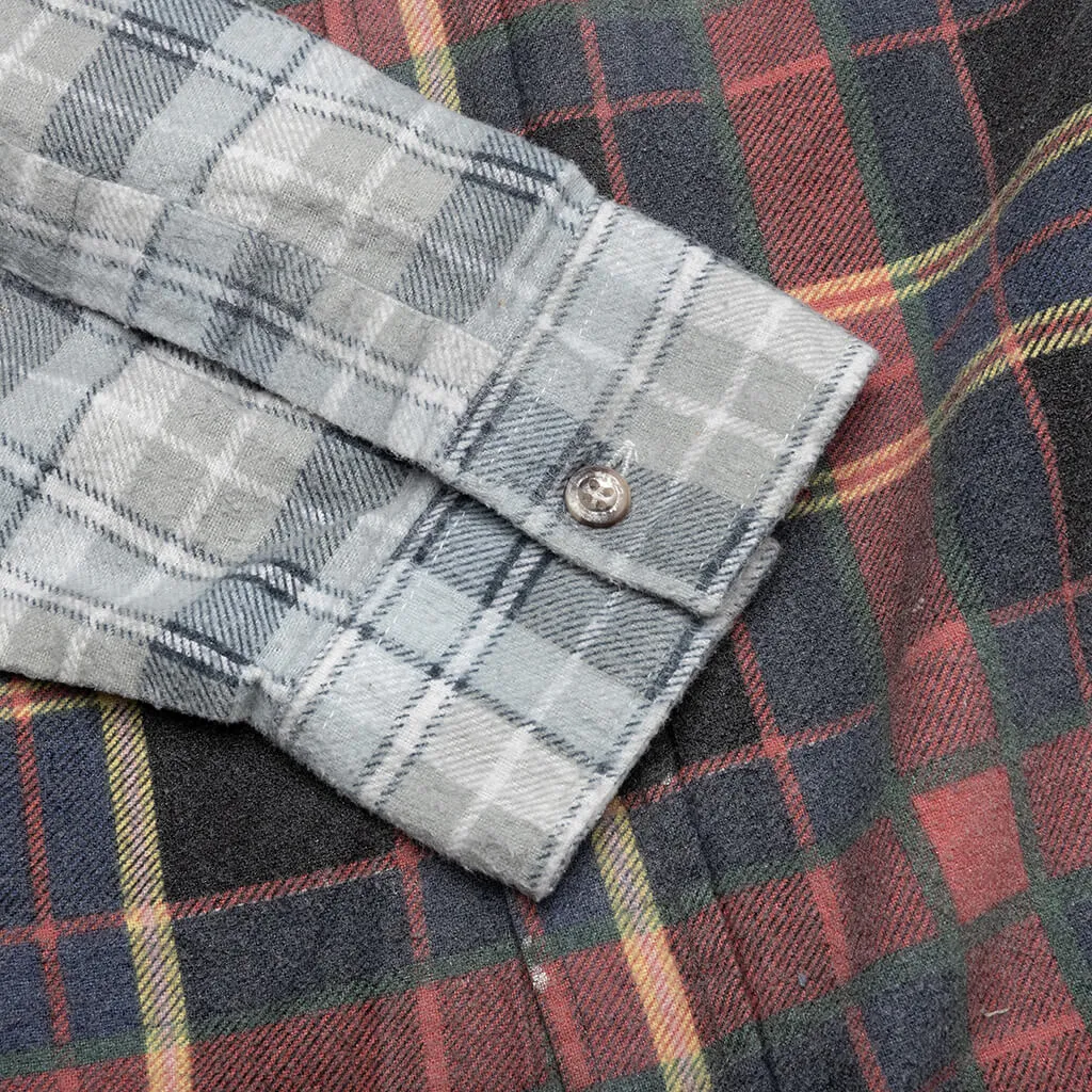 Flannel Shirt 7 Cuts Wide Reflection Shirt - Assorted