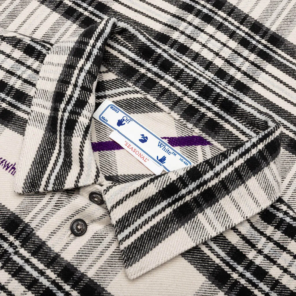 Flannel Skate Shirt - New Beige/Purple