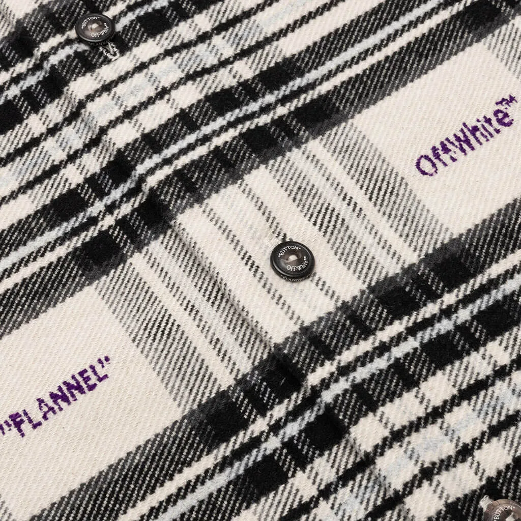 Flannel Skate Shirt - New Beige/Purple