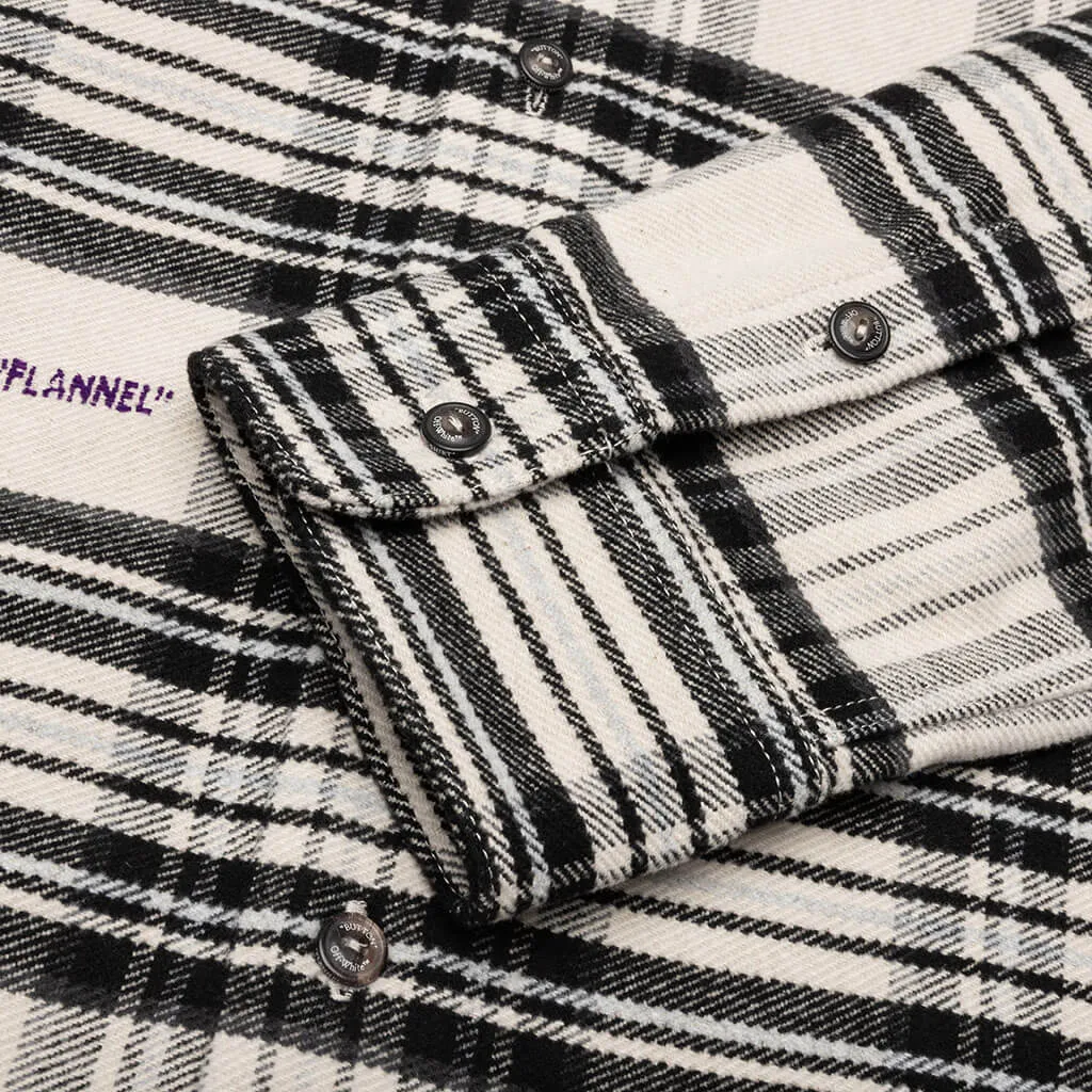 Flannel Skate Shirt - New Beige/Purple