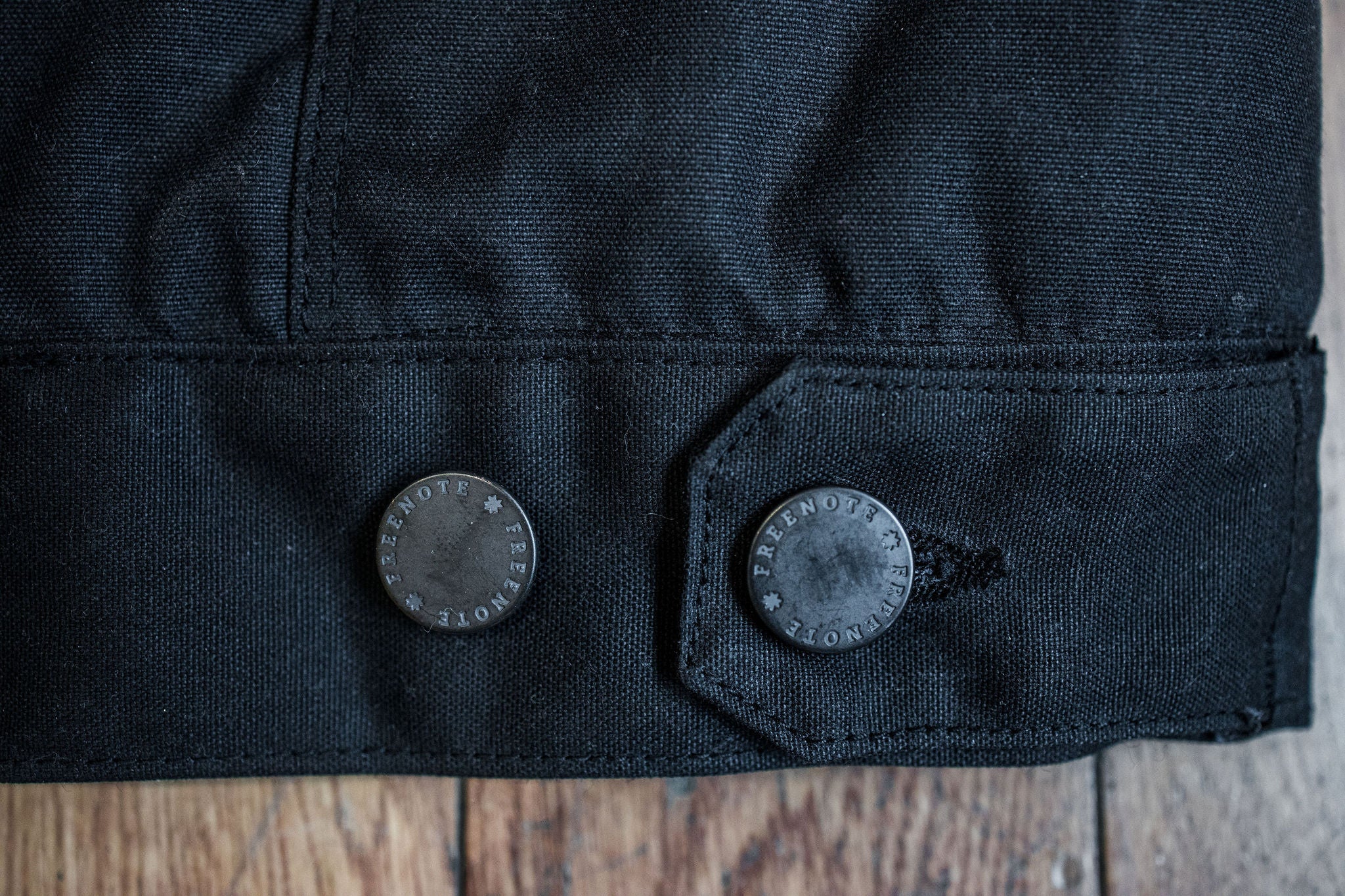 Freenote Cloth Riders Jacket Waxed Canvas - Black