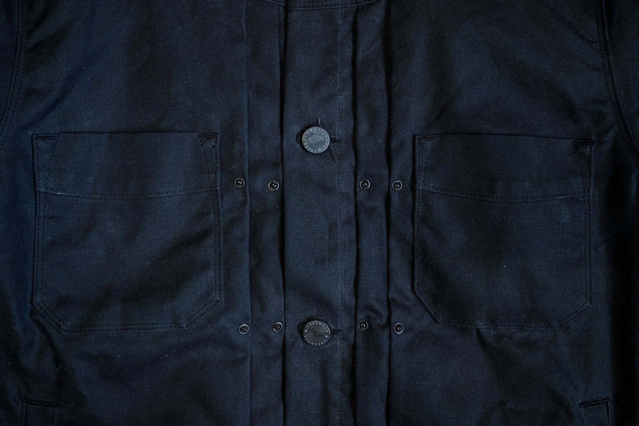 Freenote Cloth Riders Jacket Waxed Canvas - Black