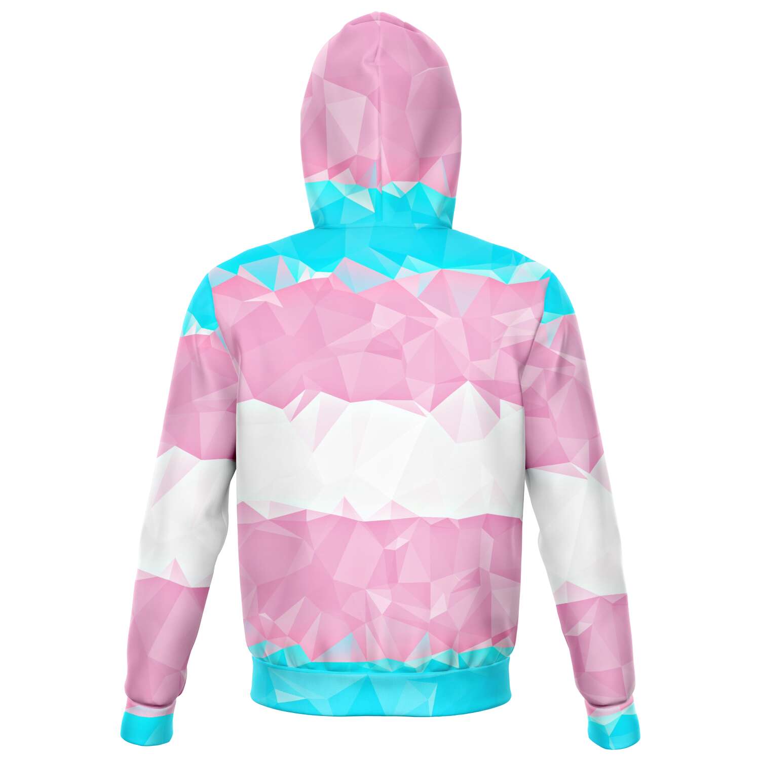 Geometric Trans Pride Zip-Up Hoodie