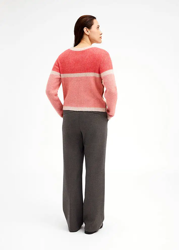 Gustav Shanne rib knit 50422 Sweater - Rose Coral Lantana