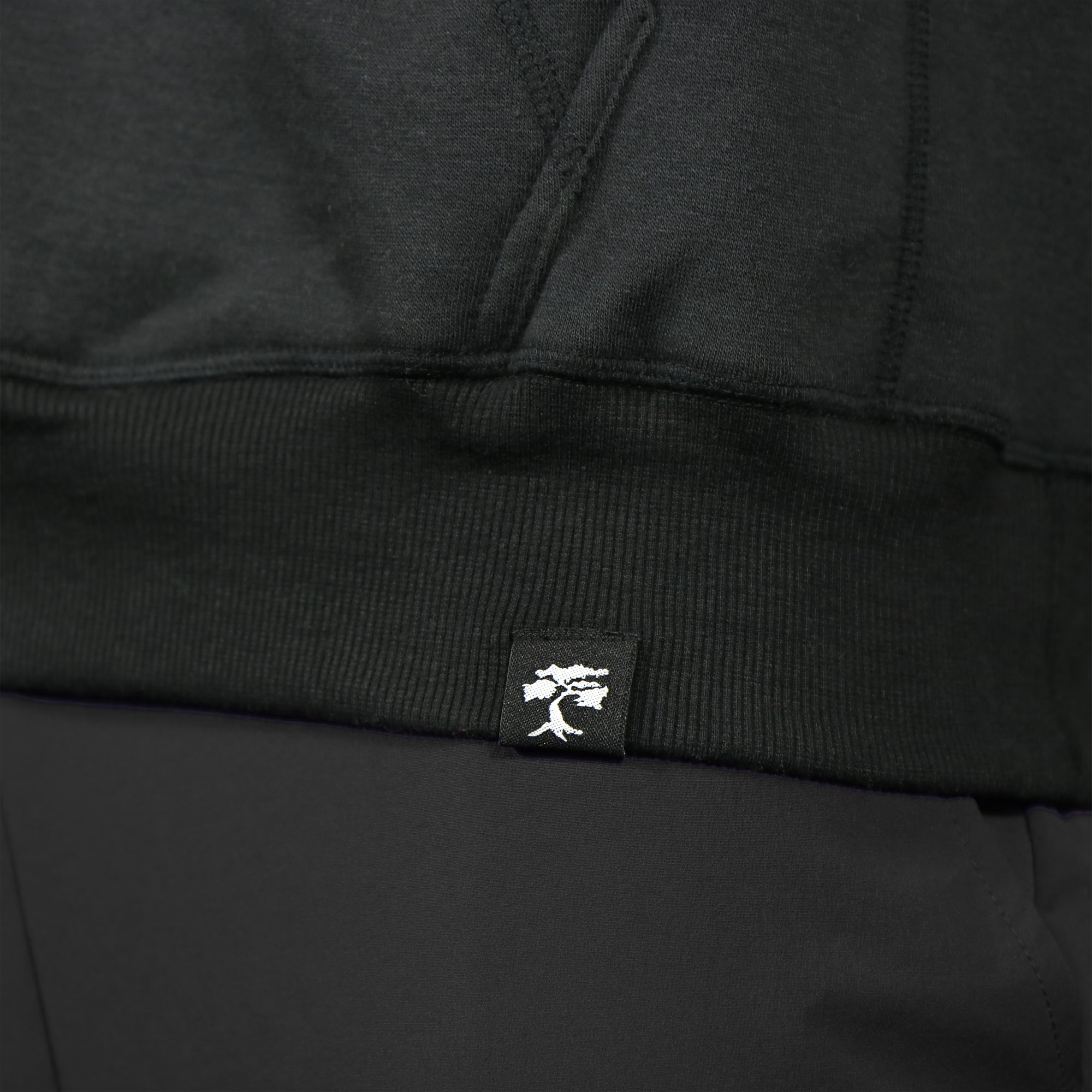 Jet Black Unbasic Fleece Stash Pocket Sunset Park Tapered Pullover Hoodie | Fleece Black Hoodie