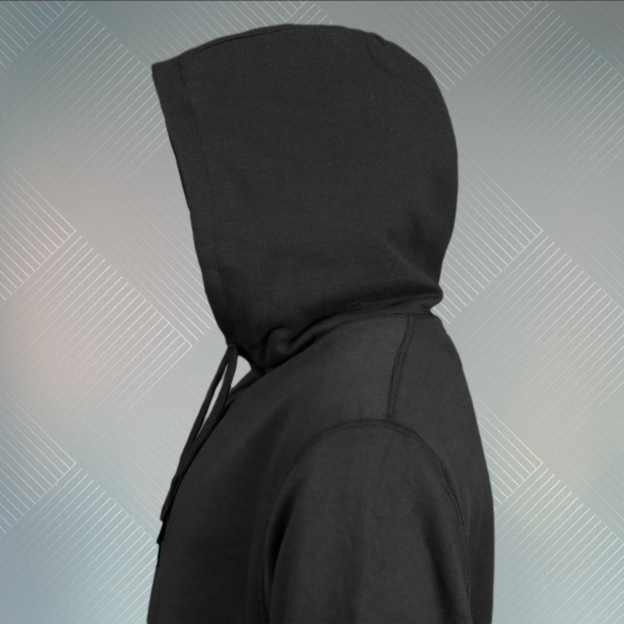 Jet Black Unbasic Fleece Stash Pocket Sunset Park Tapered Pullover Hoodie | Fleece Black Hoodie