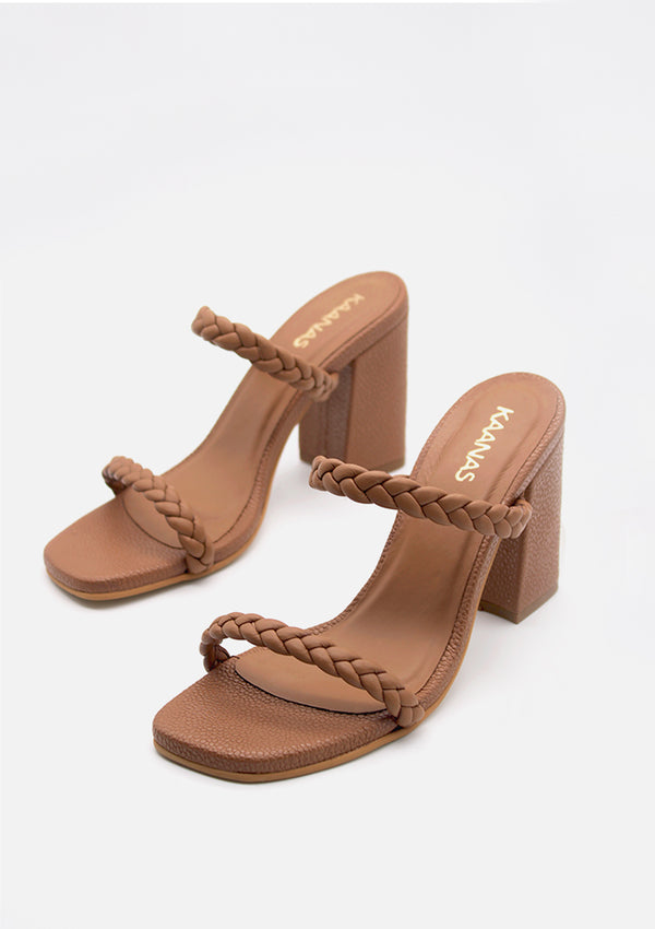 KAANAS Binjai Double Braid Leather Heel