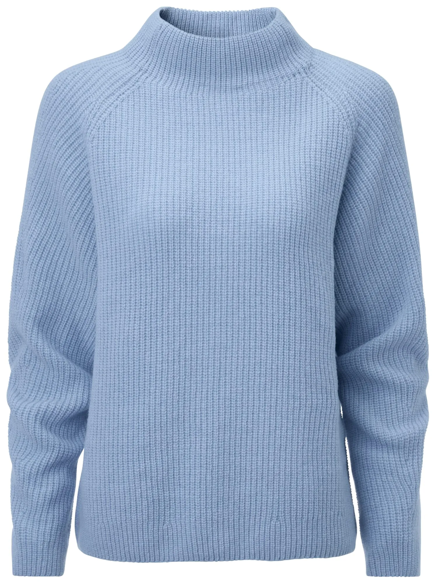 Ladies knit sweater rib, Light blue | Manufactum