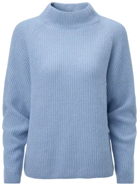 Ladies knit sweater rib, Light blue | Manufactum