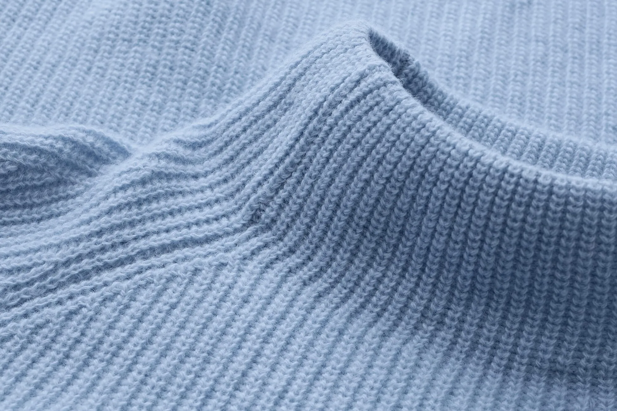 Ladies knit sweater rib, Light blue | Manufactum