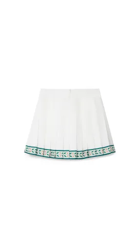 Laurel Silk Tennis Skirt - White